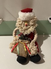 Santa Claus Fabric Shelf Sitters, 14/15 inches Tall Holiday Christmas