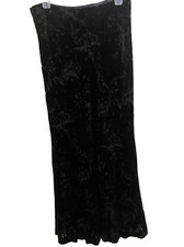 Vintage Lauren Ralph Lauren 90s Black Velvet Maxi Skirt Size