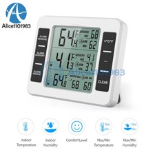 Wireless Digital Refrigerator Freezer Thermometer Temp Alarm Dual Sensor