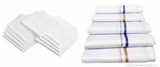 HANDKERCHIEF WHITE PLAIN SOFT PURE COTTON HANKIES FOR MEN'S GIFT FROM INDIA