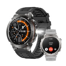 Smart Watch GPS robusto militare (ricezione chiamate/quadrante) torcia fitness tracker