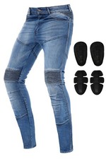 Mens Denim Motorbike Sports Jeans with Protective Lined Armoured Blue