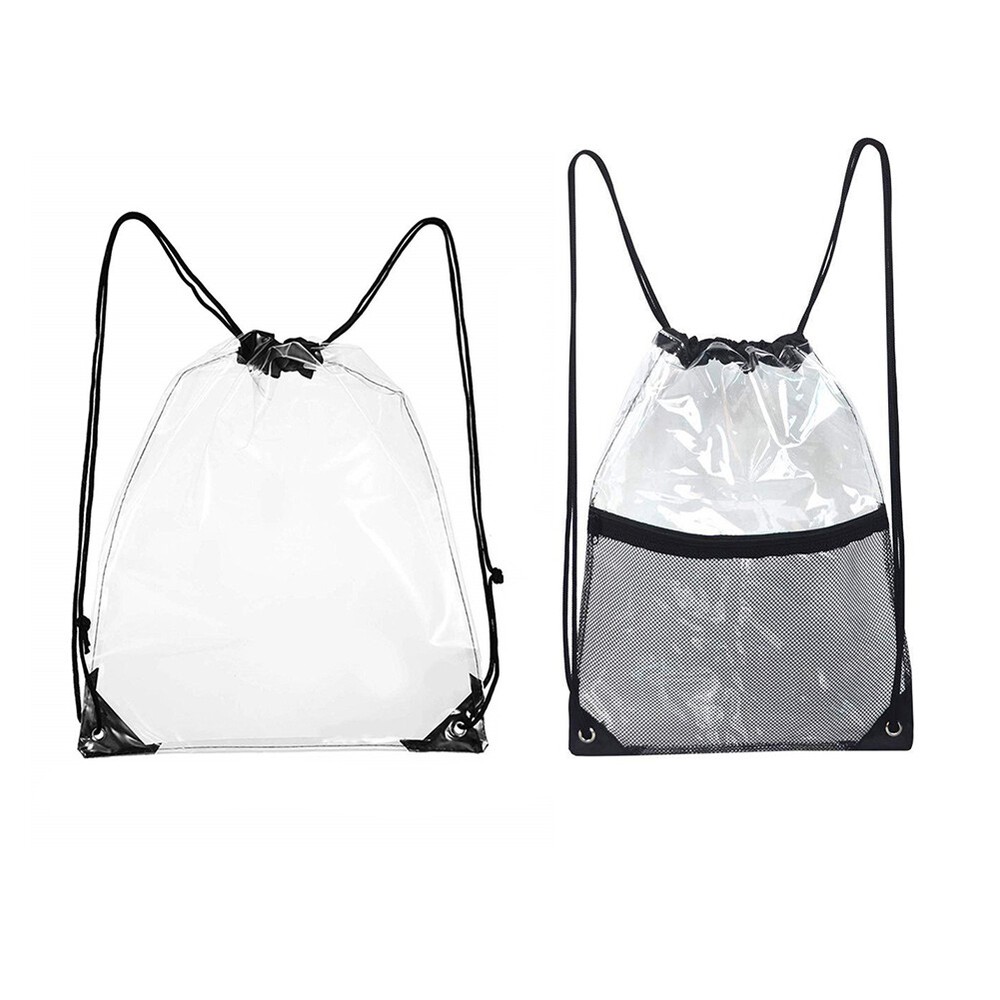 Clear Drawstring Storage Bag Waterproof Stadiums Sporting Event Storage Backpack