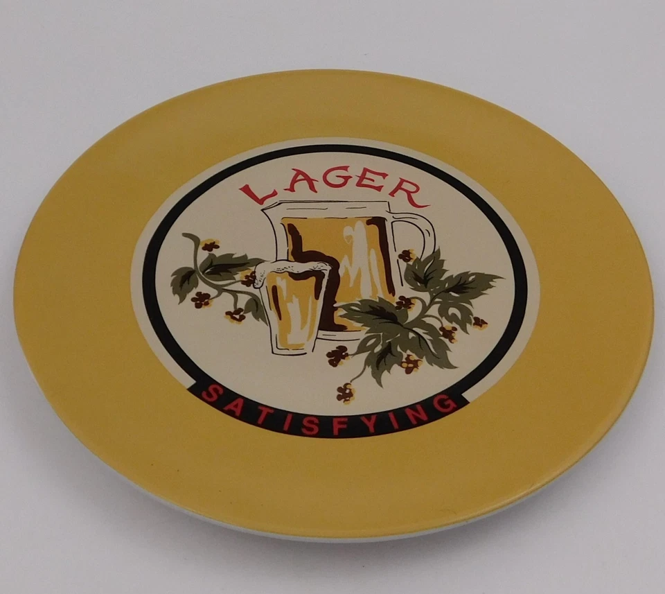 Pottery Barn Lager Beer Satisfying 8"  Plate - Image 2 of 4