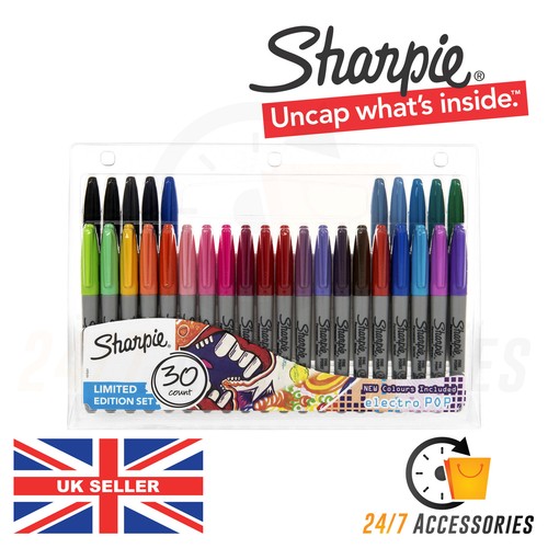 Sharpie 30 Pack / Count Fine Assorted Permanent Markers Pens Limited Edition Set