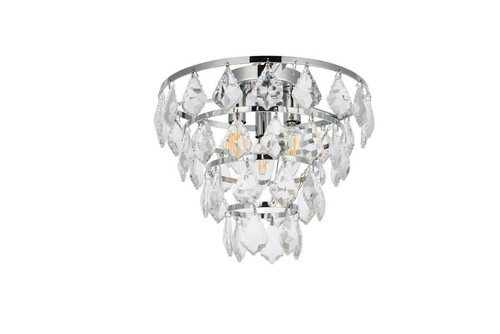 Crystal Flush Mount Ceiling Light Chrome Hallway Bathroom Bedroom Lighting 12 in - Picture 4 of 9