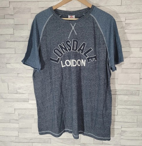 Mens LONSDALE T Shirt Top Grey XL LONDON Jersey