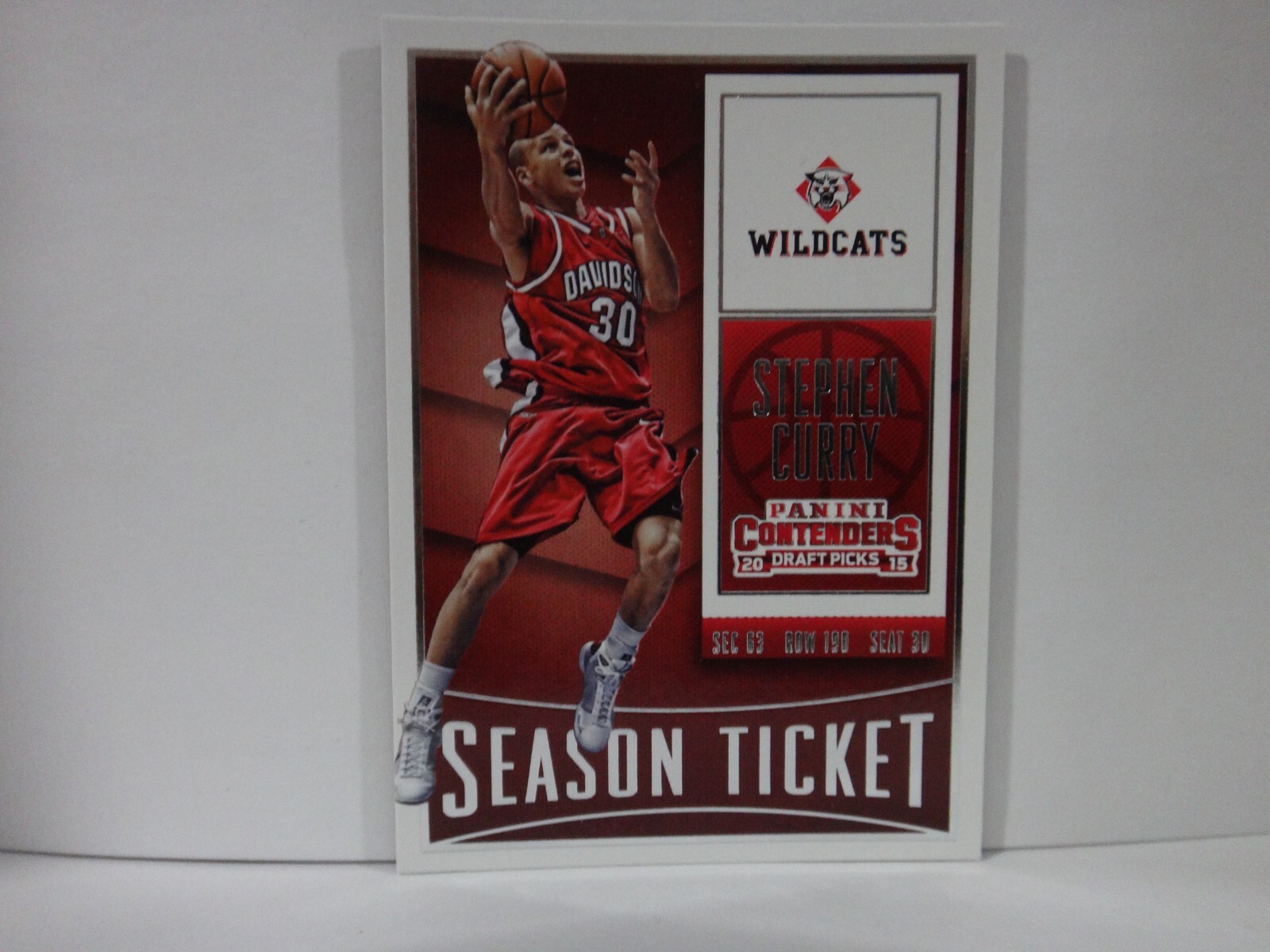 2015-16 Panini Contenders Draft Picks Season Ticket Stephen Curry #87