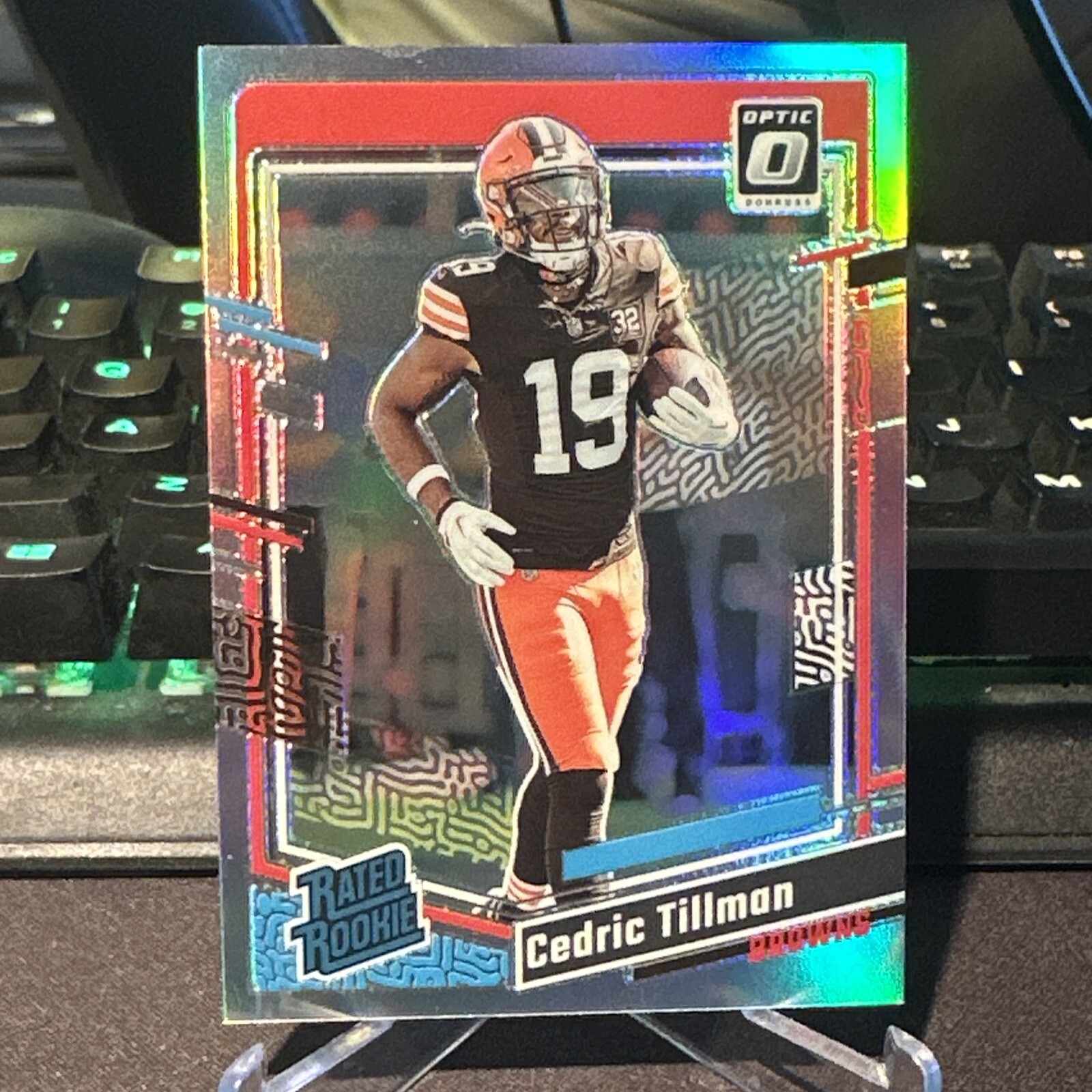 2023 Panini Donruss Optic - Rated Rookie Holo Prizm #224 Cedric Tillman (RC)