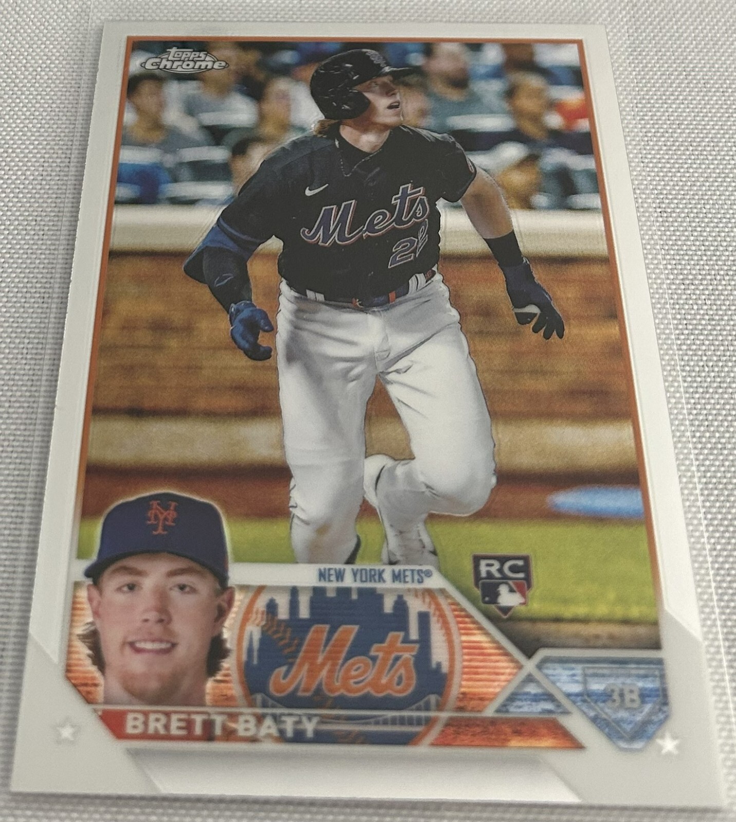 2023 Topps Chrome Baseball Brett Baty New York Mets Rookie #204
