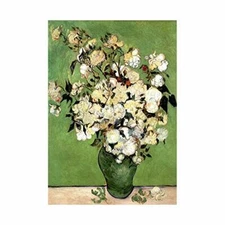 Wee Blue Coo Van Gogh A Vase Of Roses 1890 Old Master Framed Wall Art Print