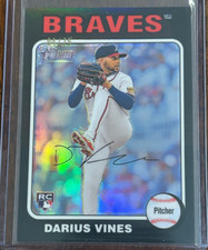 2024 Heritage High Number DARIUS VINES Chrome Black Refractor #'d /75 Rookie RC