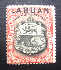 LABUAN   1897    SG 93   - 6 cents  brown-lake    hinged mint