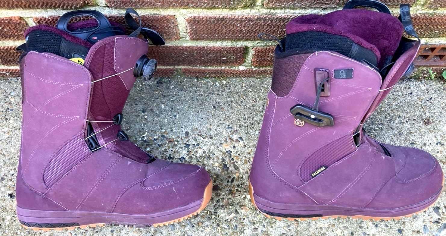 Salomon Ivy Stivali da snowboard da donna Boa taglia UK 8 EUR 42 10 USA 27CM