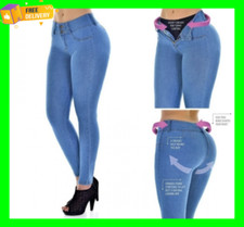 Pantalones Jeans Vaqueros De Mezclilla Colombianos Levanta Cola Ropa De Mujer