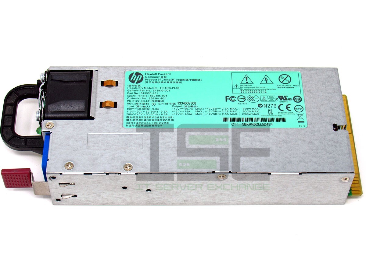 新品:HP HSTNS-PL12 1200W 電源ユニット HP Hewlett Packard 1200W Silver Power Supply HSTNS-PL11