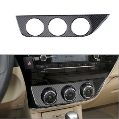 Carbon Fiber Interior Climate Console Cover Trim For Toyota Corolla 2014-2018