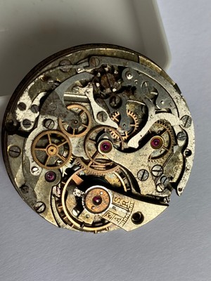 Vintage Chronograph Landeron 39 Manual Dial & Movement Swiss Made For Parts