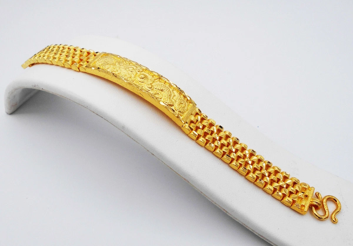 Lion Chinese 22K 24K Thai Baht Yellow Gold GP Bracelet Jewelry