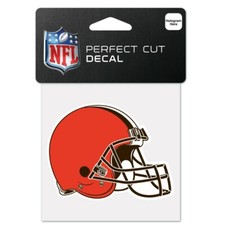 NFL Cleveland Browns Wincraft 4"x 4" Color Perfect Cut Peel Decal NEW 