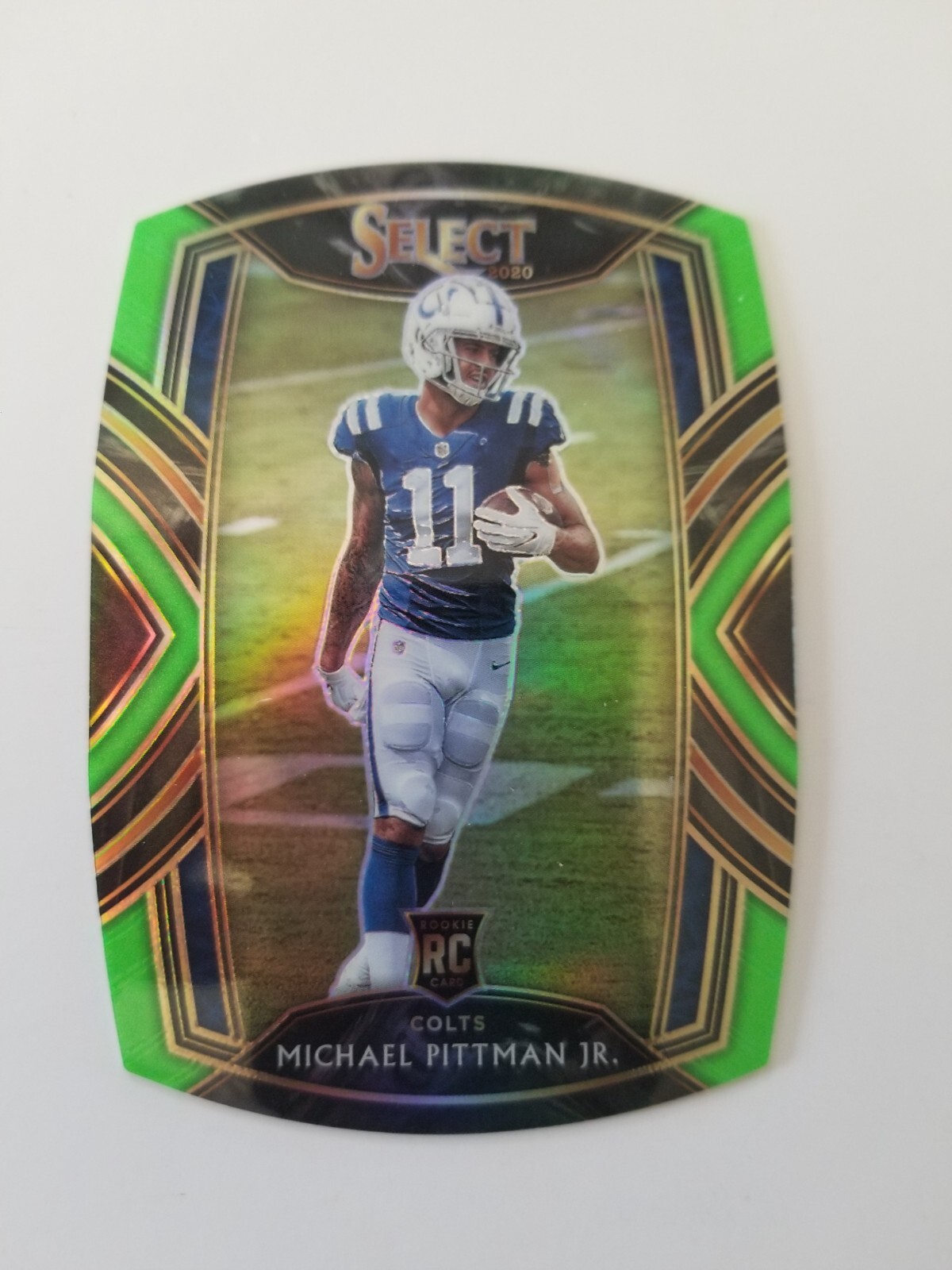 2020 Panini Select Neon Green Prizm Die Cut #262 Michael Pittman Jr. Colts