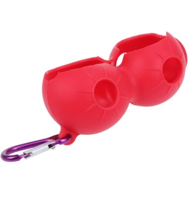  2 Stück Silikon Clip Dual Ball Aufbewahrung Träger Golf Behälter Box Doppel - Rot