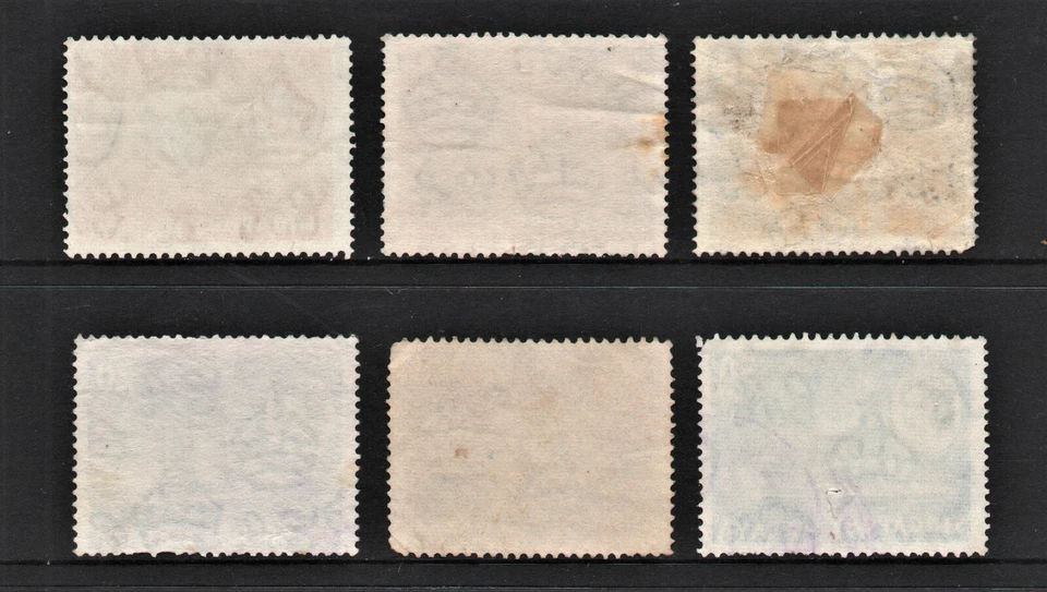Used set of 6 stamps " QUEEN ELIZABETH II - SHIPS " Singapore 1955 - Image 2 of 2