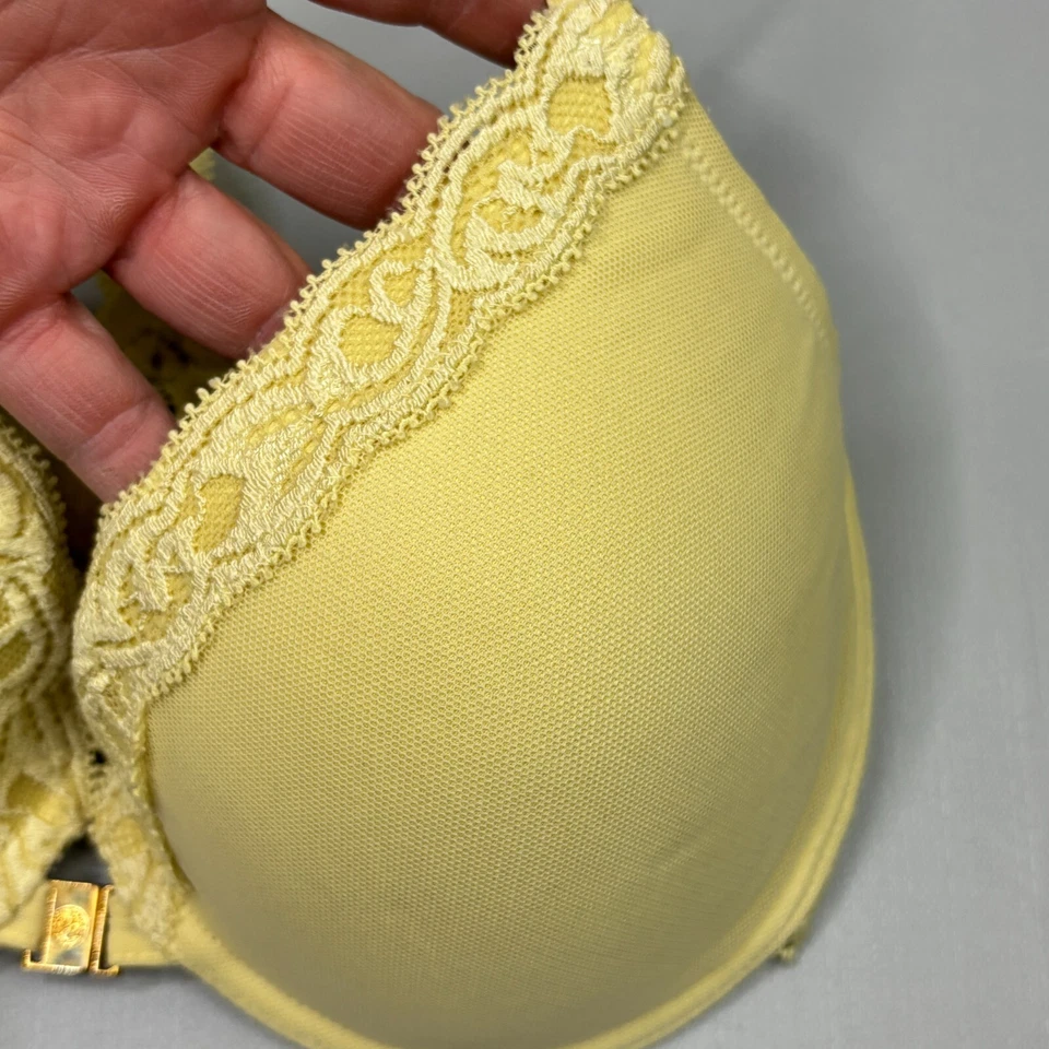 Sujetador Natori Cierre Frontal 32D Con Aros Amarillo Acolchado Copa Correa Ajustable Foto 3 de 4