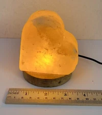 Small Salt Lamp Heart Shaped USB Cord