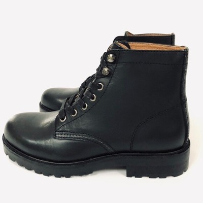 Bloomingdales The Mens Pierce Combat Black Leather Lug BOOTS  display picture 1