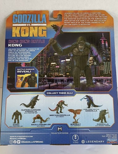 Godzilla Versus Kong Supercharged Godzilla With Jet & Hong Kong Battle Kong New - Picture 11 of 11