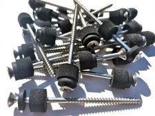 STAINLESS STEEL RIDGE SCREWS 100mm x 4.00mm with Neoprene & Foam Washers