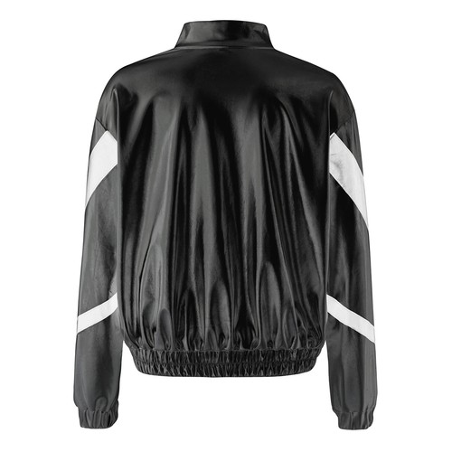 Kids Girls Shiny Metallic Bomber Jacket Stage Performance Dancing Outwear Coat - Picture 25 of 63