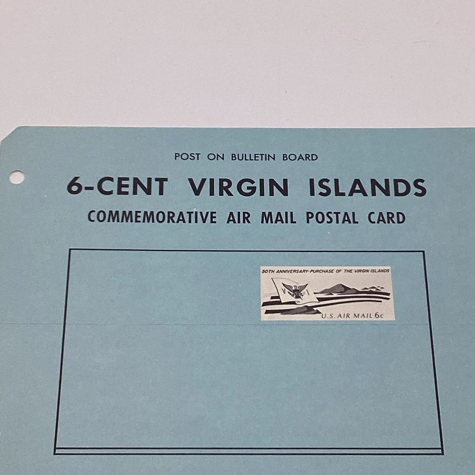 1967 6¢ Virgin Islands Commemorative Air Mail Postal Card FDC Advertising - Image 2 of 4