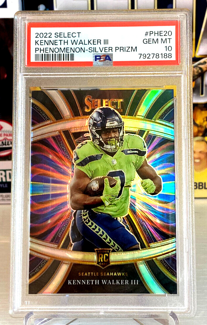 Kenneth Walker III - 2022 Panini Select Phenomenon Silver Holo PSA 10 #PHE20 RC