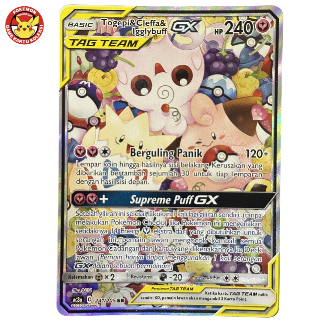 Togepi Cleffa Igglybuff GX AC3a 241/205 SR FA Tag Team Collection