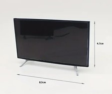 *NEU* Miniatur TV /Fernseher / gr. Flachbildschirm für DDR Puppenhaus geeignet