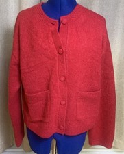 Other Stories Cardigan Button Pockets Alpaca Wool Blend Sz L Academia Office