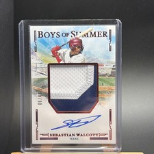 2025 Panini Boys of Summer - Sebastian Walcott JMS-SW RED auto Mem 6/49