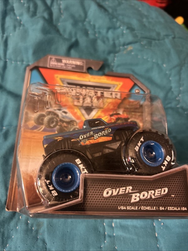 Monster Jam Spin Master OVER BOARD Monster Truck Blue Diecast Series 37 1 64