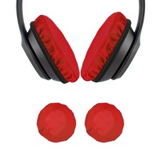 1 Pairs Headphone Ear Pads Covers 3.5"-4.3" Headset Ear Pad Cloth Cover Red