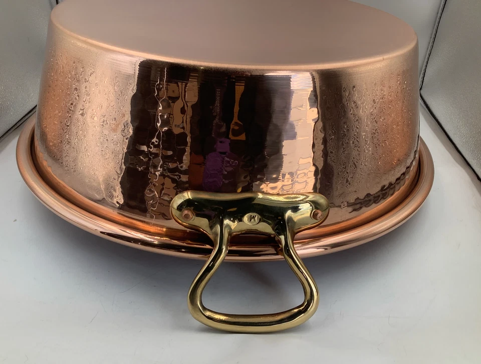 Кованая медная кастрюля Mauviel M'Passion 1,2 мм с латунными ручками, 17,3 кварты - Изображение 4 из 4