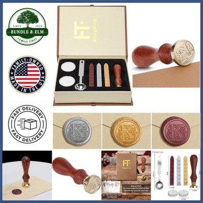 Durable Brass Wax Seal Stamp with Decorative Initial for Personal Use