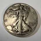1944-D Liberty Walking Silver Half Dollar.  Fine Details.