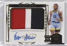 2022-23 Leaf Trinity Patch Auto Gold 12/75 Justin Lewis #PA-JL2 Patch Auto 4s2