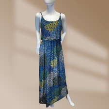 5th & Love Ladies Maxi Long Tank Dress Elastic Waist Sz Small Multi-Color