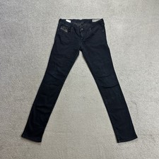 DIESEL Damen Jeans Hose Grupee W30 L32 Super Slim Skinny Low 23017 Blau Denim