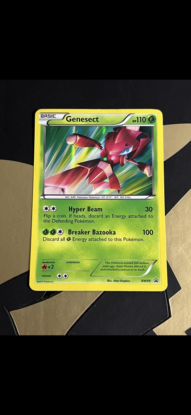 Pokemon TCG Genesect BW99 Black Star Promo Holo Rare Black & White BLW HP