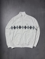 Fred Perry Trainingsjacke - Weiß - Geometric...