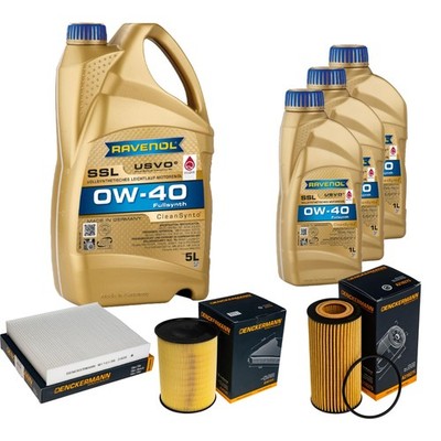 DENCKERMANN Inspektionspaket 8L RAVENOL SSL 0W-40 für Ford Focus II 2.5 RS